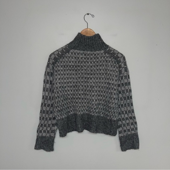 Everlane Sweater Women's Size Extra‎ Small Two-tone Grey Wool Alpaca Turtleneck - Picture 6 of 8